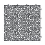 Interlocking Deck Tiles Plastic Waterproof Outdoor All Weather Anti-Slip Bathroom Shower Balcony Porch Strong Weight Capacity Upto 440 Lbs, Pebble Stone Pattern