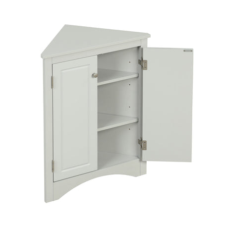 Triangle Bathroom Storage Cabinet With Adjustable Shelves, Freestanding Floor Cabinet For Home Kitchen HouseOfZazla