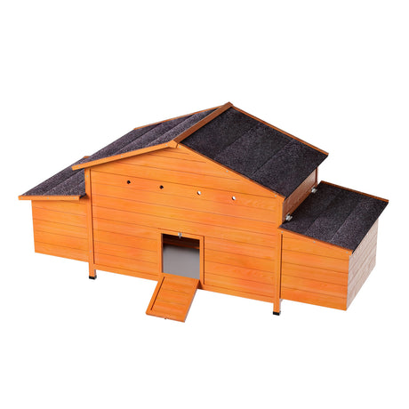 70" Large Wooden Chicken Coop with 2 Nesting Boxes HouseOfZazla