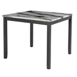 Leoncia - Bar Table And 4 Bar Stools - Espresso / White