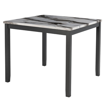 Leoncia - Bar Table And 4 Bar Stools - Espresso / White HouseOfZazla