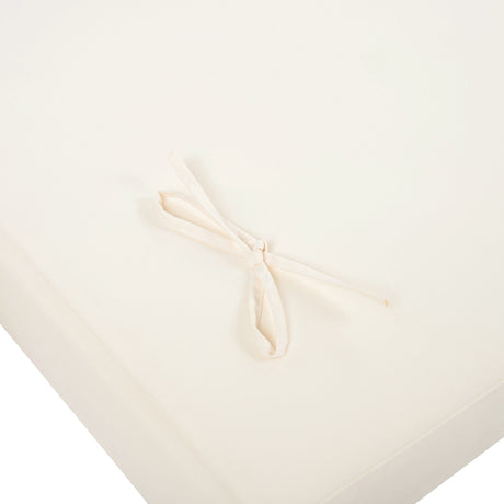 Outdoor Reclining Chair Cushion with Headrest in Beige HouseOfZazla