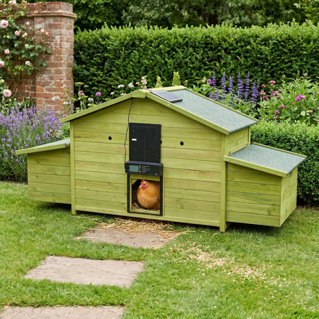 70" Automatic Chicken Coop with Solar-Powered Door HouseOfZazla