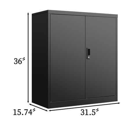 Metal Storage Cabinet With Locking Doors And Adjustable Shelf, Folding Filing Storage Cabinet, Folding Storage Locker Cabinet For Home Office, School, Garage HouseOfZazla