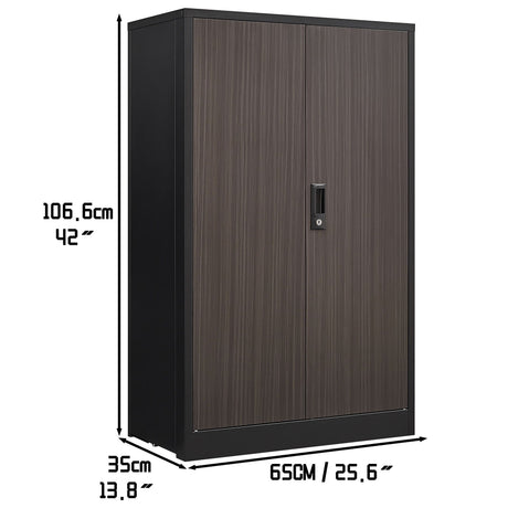 Metal Storage Cabinet With Locking Doors And Adjustable Shelf, Folding Filing Storage Cabinet, Folding Storage Locker Cabinet For Home Office, School, Garage HouseOfZazla