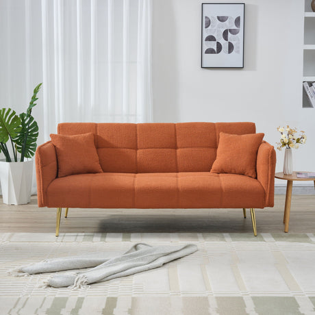 Convertible Double Futon Sofa Bed With Folding Armrests For Living Rooms HouseOfZazla