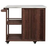 Outdoor Kitchen Island Fir Wood Prep Station