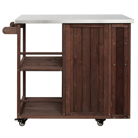 Outdoor Kitchen Island Fir Wood Prep Station HouseOfZazla
