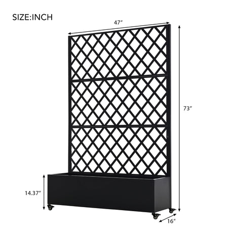 Metal Raised Garden Bed with Wheels and Trellis HouseOfZazla