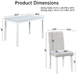 Dining Table Set With Crystal Decoration And Upholstered Chairs