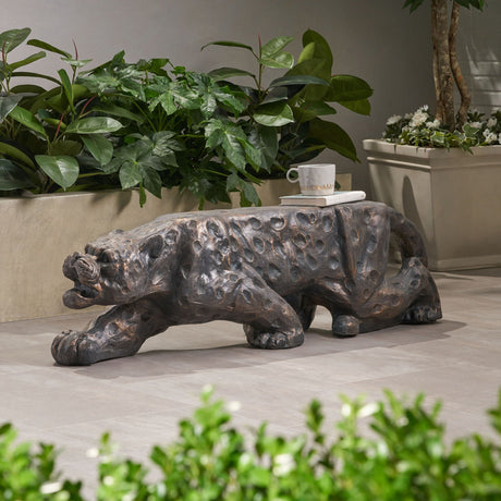 Leopard Lightweight Concrete Bench - Copper HouseOfZazla