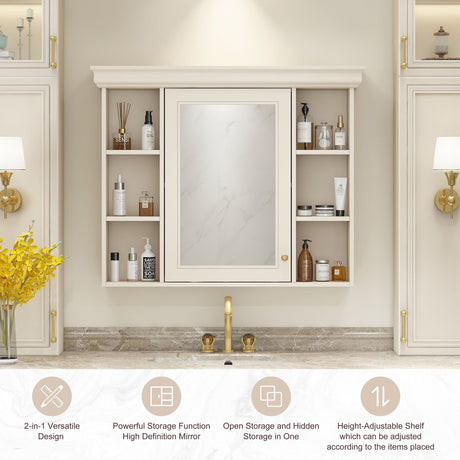 Wall Mounted Bathroom Storage Cabinet With Mirror Door HouseOfZazla