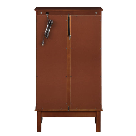 Curio Cabinet Lighted Curio Diapaly Cabinet With Adjustable Shelves And Mirrored Back Panel, Tempered Glass Doors (3 Tier), (E26 Light Bulb Not Included) HouseOfZazla
