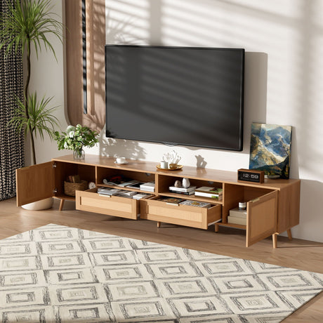 TV Stand Media Console With Cable Management HouseOfZazla