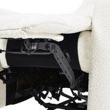 Bloomy - High Back Power Recliner Motion Chair - Chiffon White