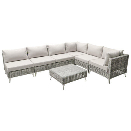K&K 7-Piece Wicker Patio Furniture Set HouseOfZazla