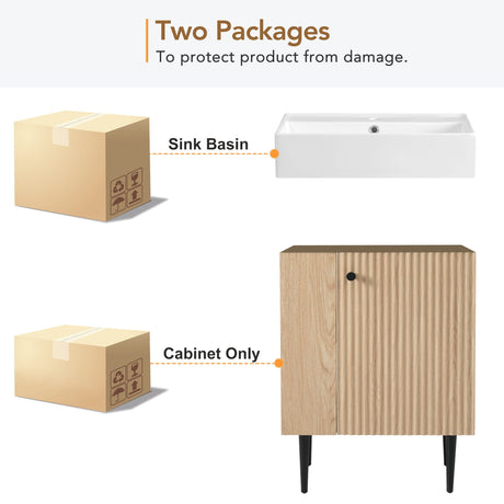 Bathroom Vanity, Combo Cabinet, Bathroom Storage Cabinet, Single Ceramic Sink HouseOfZazla