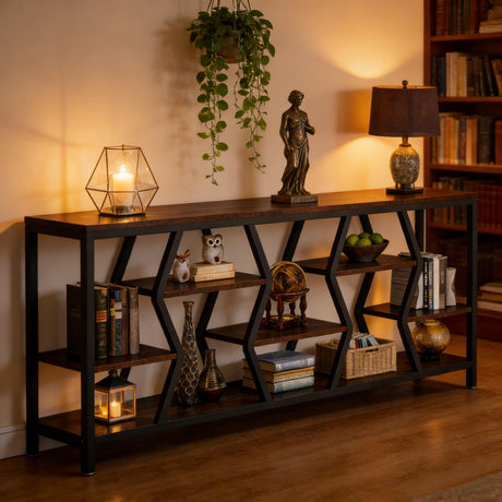 Durable Sofa Console Table with Generous Storage HouseOfZazla