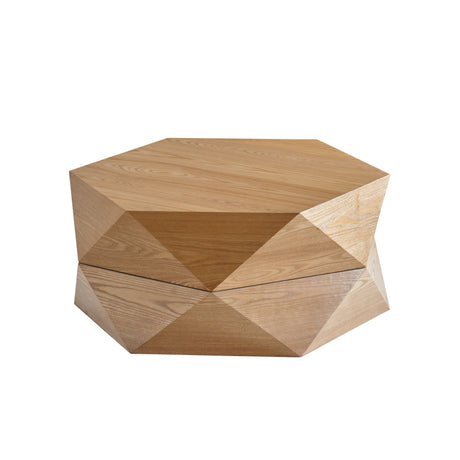 36.61'' Retro Style Polygon Flip Top Coffee Table HouseOfZazla