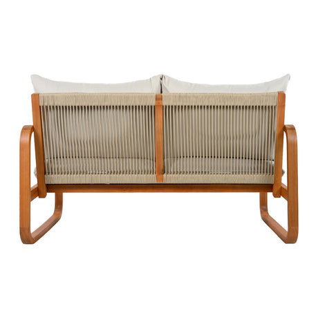 4-Piece Acacia Wood Outdoor Patio Furniture Set with Thick Cushions HouseOfZazla