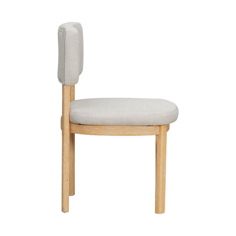 Dining Table Set With 6 Upholstered Chairs, Rectangular Table With Cutout Legs HouseOfZazla