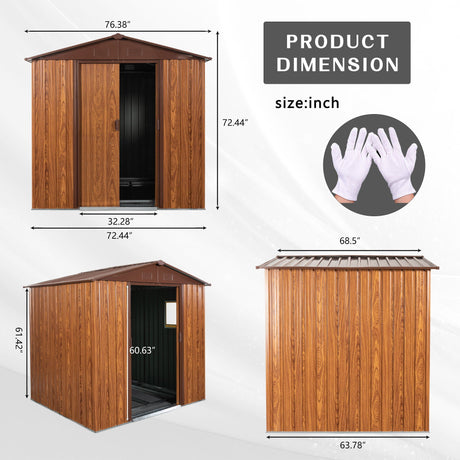 Outdoor Metal Storage Shed With Floor Base HouseOfZazla