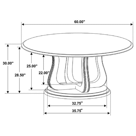 Rodota - 5 Piece Round Dining Table Set With Upholstered Chairs - White Washed HouseOfZazla