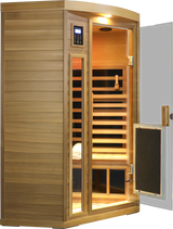 Low EMF Two person Far-infrared Red cedar Deluxe indoor pentagonal sauna room