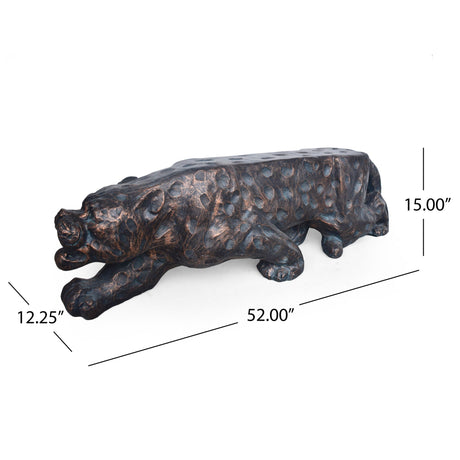 Leopard Lightweight Concrete Bench - Copper HouseOfZazla