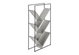 3-Tier Contemporary Bookshelf with Reclaimed Wood Finish