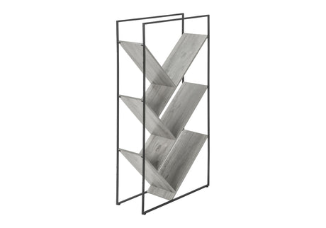 3-Tier Contemporary Bookshelf with Reclaimed Wood Finish HouseOfZazla