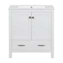 Bathroom Vanity With Single Sink, Combo Cabinet Undermount Sink, Bathroom Storage Cabinet With Two Doors And A Drawer, Soft Closing, Multifunctional Storage, Solid Wood Frame HouseOfZazla