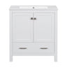 Bathroom Vanity With Single Sink, Combo Cabinet Undermount Sink, Bathroom Storage Cabinet With Two Doors And A Drawer, Soft Closing, Multifunctional Storage, Solid Wood Frame HouseOfZazla