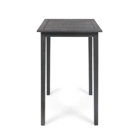 Outdoor Minimalist Acacia Wood Square Bar Table HouseOfZazla