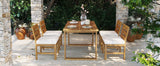 U_STYLE Farmhouse 5-Piece Outdoor Patio Dining Set with Adjustable Legs