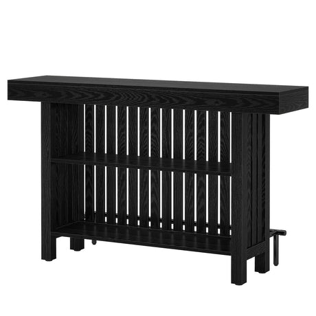 2 Tier Mini Bar Table For Kitchen - Black HouseOfZazla