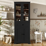 Bathroom Storage Cabinet, Adjustable Shelves & Drawer, Freestanding Tower