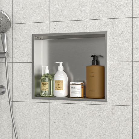 Stainless Steel Shower Niche With Seamless Design For Bathroom Storage HouseOfZazla
