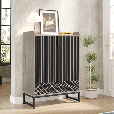 5 Tiers Shoe Storage Organizer With Doors HouseOfZazla