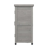 Potting Bench With Storage Cabinet And Metal Table Top For Outdoor
