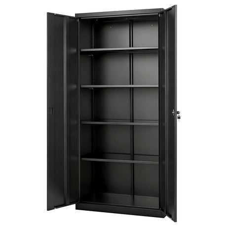 Metal Storage Cabinet, 68.9 in Lockable Steel Garage Cabinet HouseOfZazla