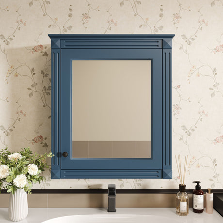 Wall Mounted Bathroom Storage Cabinet With Mirror, Medicine Cabinet With Height Adjustable Shelf HouseOfZazla