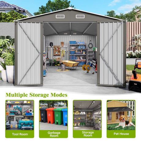 Outdoor Storage Shed With Lockable Doors HouseOfZazla