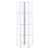 Tenley - 4 Shelf Curio Cabinet With Hexagonal Design