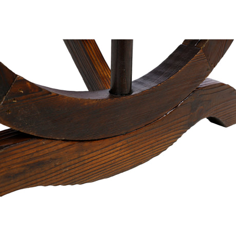Outdoor Rustic Wooden Bench with Wagon Wheel Legs HouseOfZazla