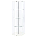 Tenley - 4 Shelf Curio Cabinet With Hexagonal Design