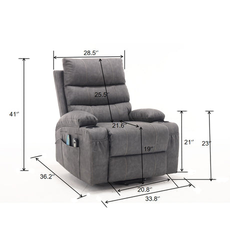 Large Electric Power Lift Recliner Chair Sofa with Massage and Heat HouseOfZazla