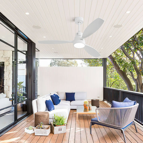 Ceiling Fan With Reversible DC Motor, LED Light & Remote Control HouseOfZazla