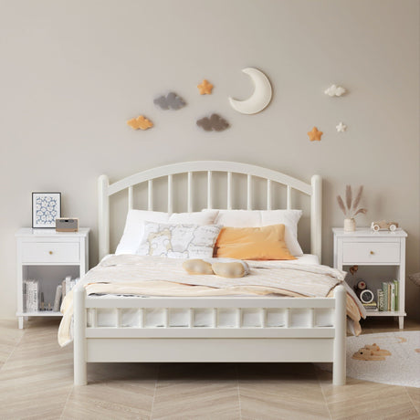Nightstand With 1 Drawer and 1 Shelf - White HouseOfZazla