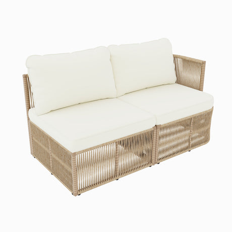 Outdoor PE Rattan Patio Furniture Set with Iron Frame HouseOfZazla